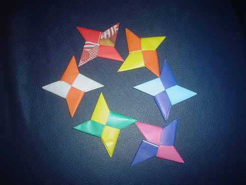 Оригами Сюрикен или звезда нинзя